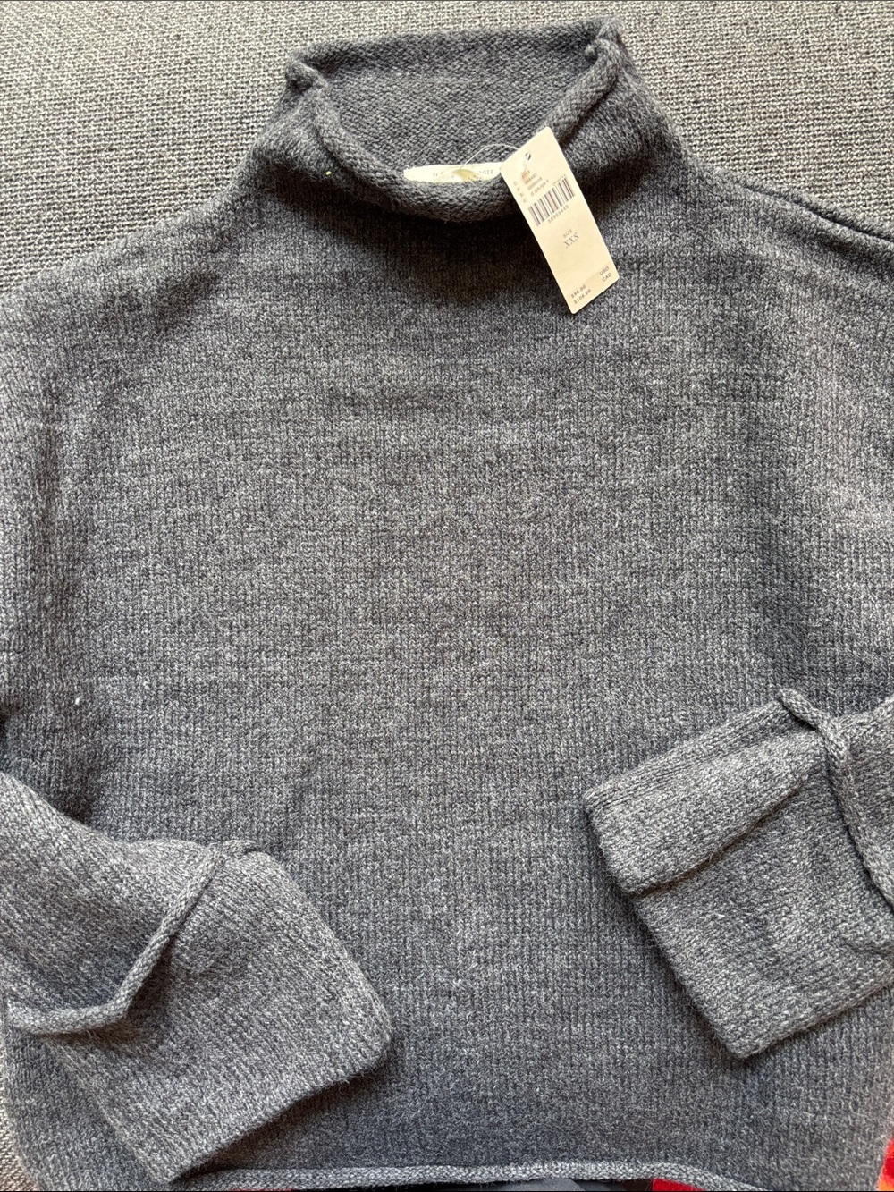 NWT Anthropologie Gray Mock Neck Sweater